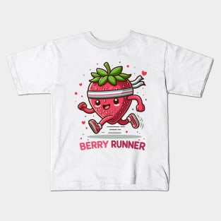 Berry Runner: Strawberry Stride Kids T-Shirt